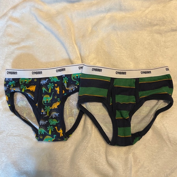 NWOT Lot Of 2 Boys Gymboree Underwear Dinosaurs Stripes - Picture 1 of 7